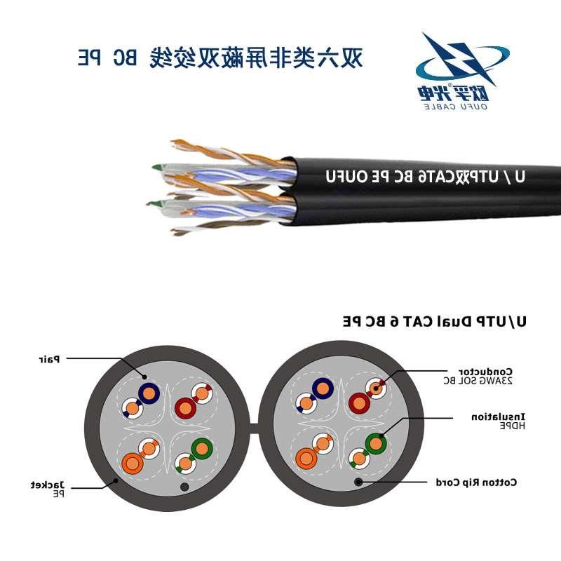 张家界市U/UTP6类双4对非屏蔽室外电缆(23AWG)